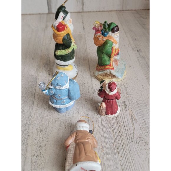 Santa Claus Vintage variety ornament Xmas set rustic decor - Picture 6 of 7